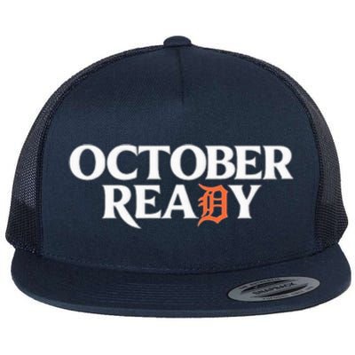 Tigers October Ready October Tiger Letter D Ready Flat Bill Trucker Hat