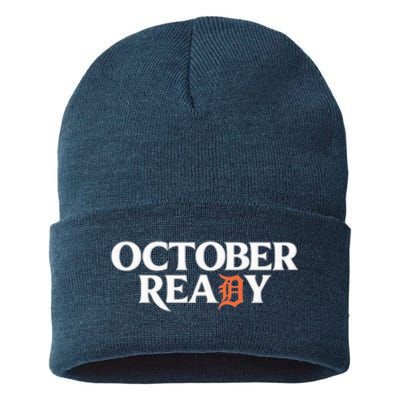 Tigers October Ready October Tiger Letter D Ready Sustainable Knit Beanie