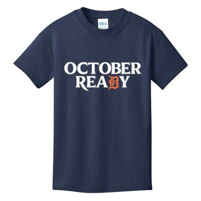 Tigers October Ready October Tiger Letter D Ready Kids T-Shirt