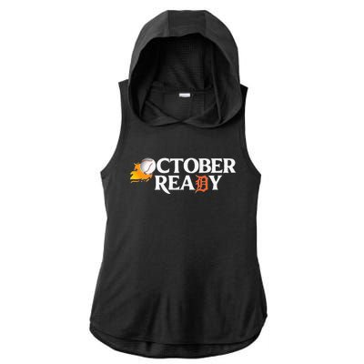 Tigers October Ready Ladies PosiCharge Tri-Blend Wicking Draft Hoodie Tank