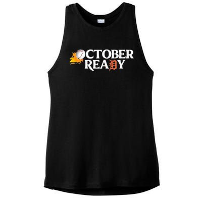 Tigers October Ready Ladies PosiCharge Tri-Blend Wicking Tank