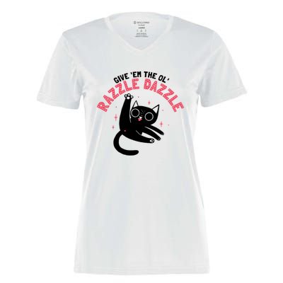 The Ol' Razzle Dazzle Cat Women's Momentum V-Neck T-Shirt