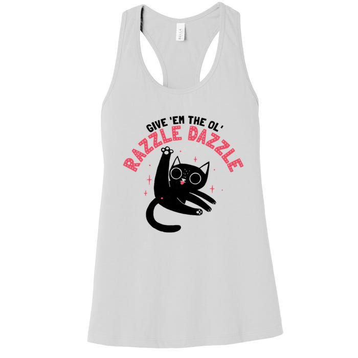 The Ol' Razzle Dazzle Cat Women's Racerback Tank