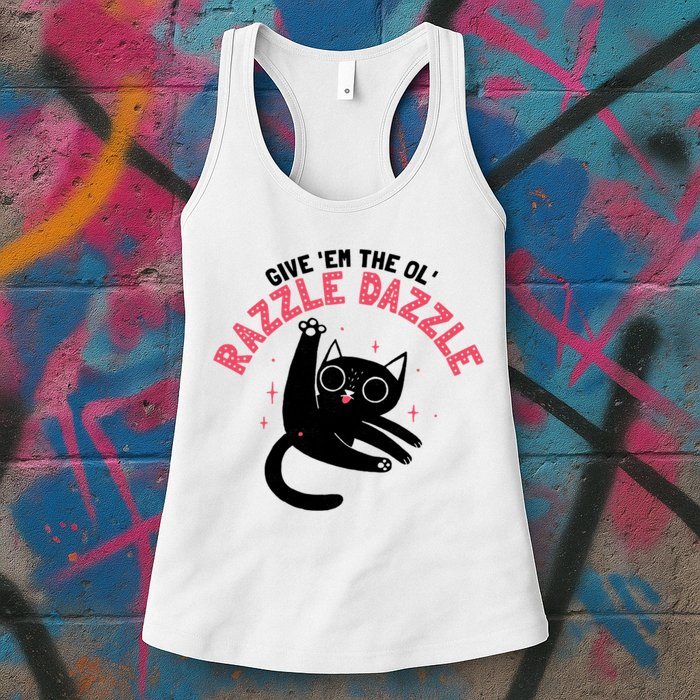 The Ol' Razzle Dazzle Cat Womens Tank Top