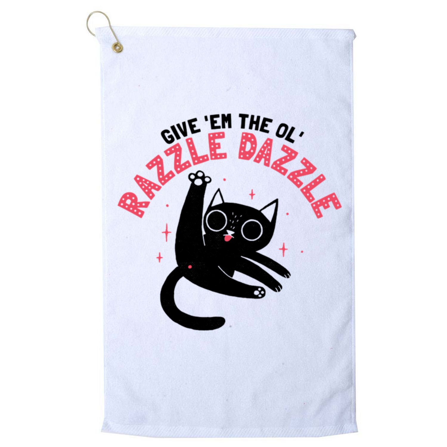 The Ol' Razzle Dazzle Cat Golf Towel