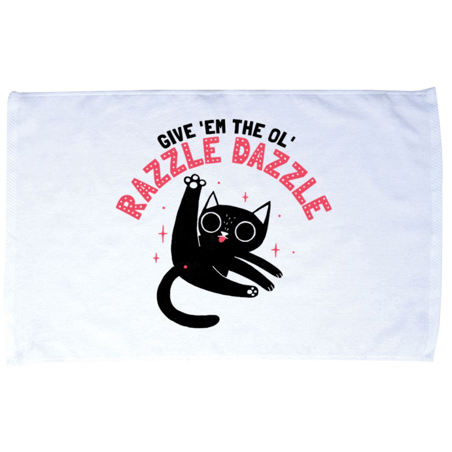 The Ol' Razzle Dazzle Cat Microfiber Hand Towel