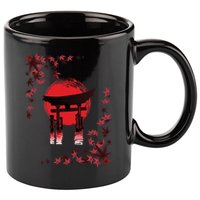 Torii Arch Sunset Maple Leaves Red Sun 11oz C Handle Ceramic Mug