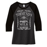 Tormund's Old Giantsbane Brand Giant's Milk Women's Tri-Blend 3/4-Sleeve Raglan Shirt