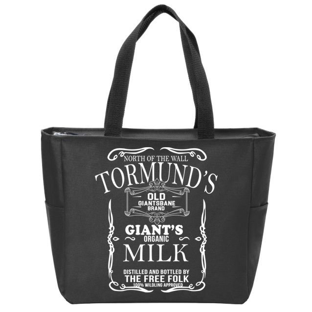 Tormund's Old Giantsbane Brand Giant's Milk Zip Tote Bag