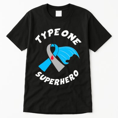 Type One Superhero Type 1 Diabetes Awareness Tall T-Shirt