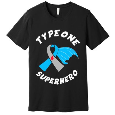 Type One Superhero Type 1 Diabetes Awareness Premium T-Shirt
