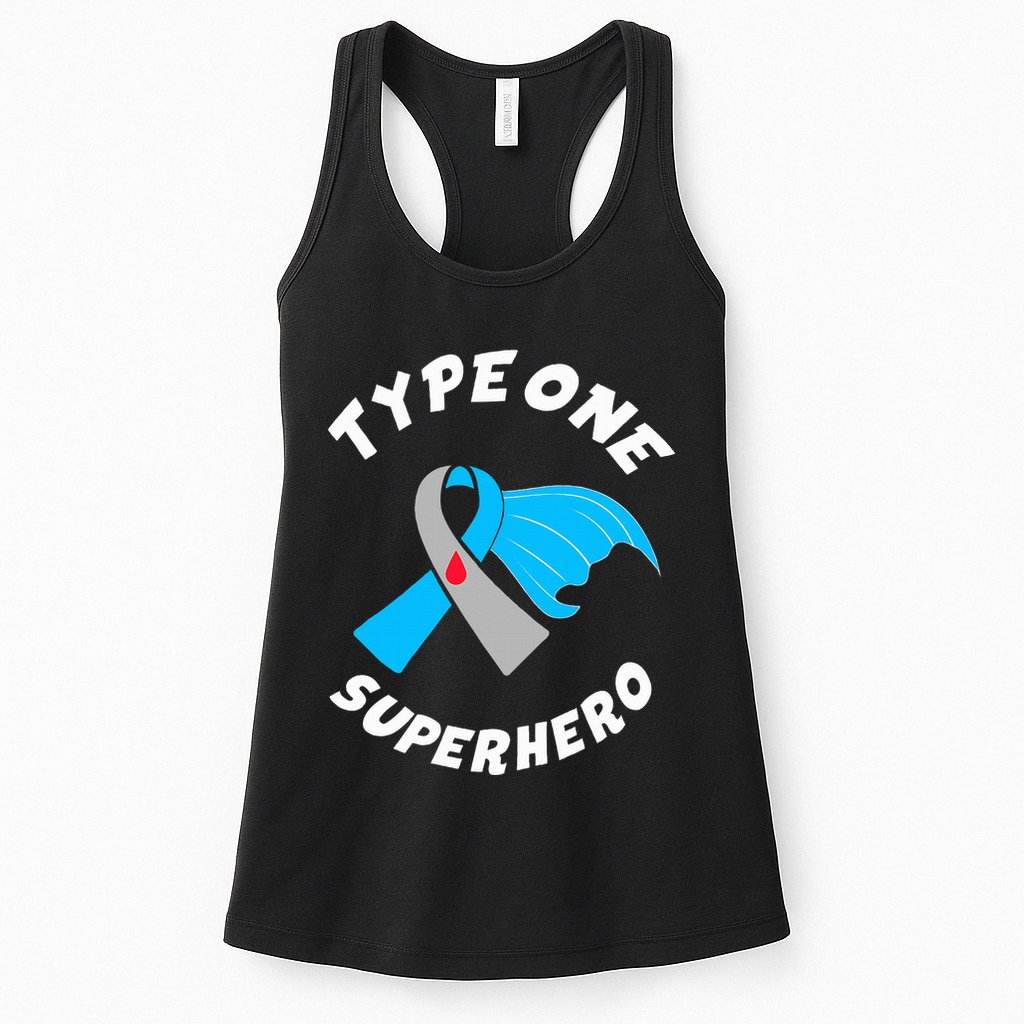 Type One Superhero Type 1 Diabetes Awareness Womens Tank Top