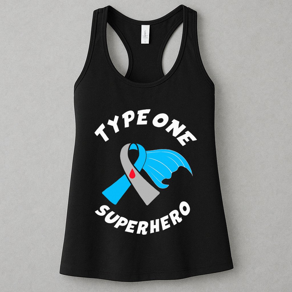 Type One Superhero Type 1 Diabetes Awareness Womens Tank Top