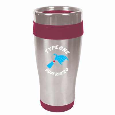 Type One Superhero Type 1 Diabetes Awareness 16oz Travel Tumbler