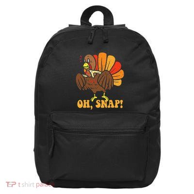 Thanksgiving Oh Snap Turkey Wishbone 16 in Basic Backpack