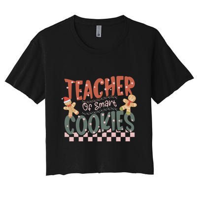 Teacher Of Smart Cookies Christmas Crop Top