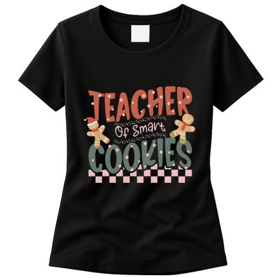 Teacher Of Smart Cookies Christmas Womens T-Shirt