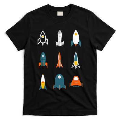 Types of Space Rockets Astronaut Gift T-Shirt