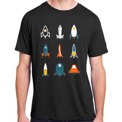 Types of Space Rockets Astronaut Gift Adult ChromaSoft Performance T-Shirt