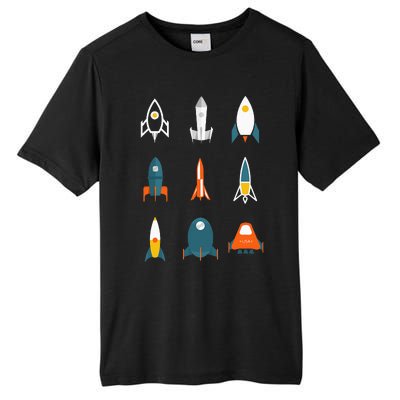 Types of Space Rockets Astronaut Gift Tall Fusion ChromaSoft Performance T-Shirt