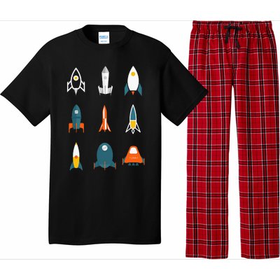 Types of Space Rockets Astronaut Gift Pajama Set