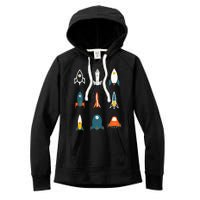 Types of Space Rockets Astronaut Gift Women's Fleece Hoodie