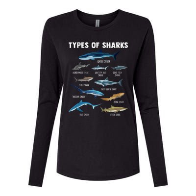 Types Of Sharks Shark Womens Cotton Relaxed Long Sleeve T-Shirt