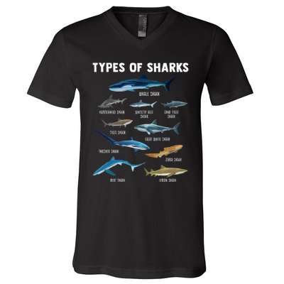 Types Of Sharks Shark V-Neck T-Shirt