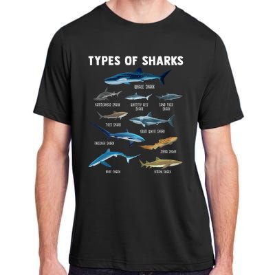 Types Of Sharks Shark Adult ChromaSoft Performance T-Shirt