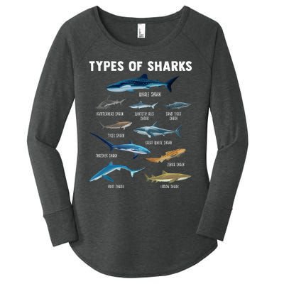 Types Of Sharks Shark Women's Perfect Tri Tunic Long Sleeve Shirt