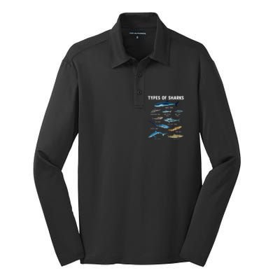 Types Of Sharks Shark Silk Touch Performance Long Sleeve Polo