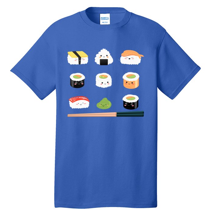 Types Of Sushi Funny Sushi Lovers Sushi Outfit Gift Tall T-Shirt