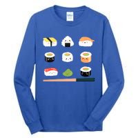 Types Of Sushi Funny Sushi Lovers Sushi Outfit Gift Tall Long Sleeve T-Shirt