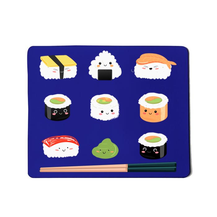 Types Of Sushi Funny Sushi Lovers Sushi Outfit Gift Mousepad