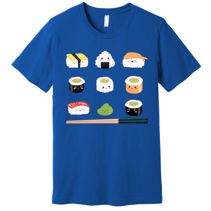 Types Of Sushi Funny Sushi Lovers Sushi Outfit Gift Premium T-Shirt