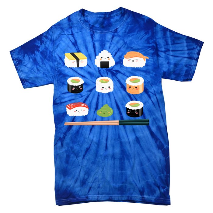 Types Of Sushi Funny Sushi Lovers Sushi Outfit Gift Tie-Dye T-Shirt