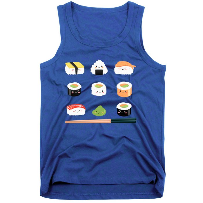 Types Of Sushi Funny Sushi Lovers Sushi Outfit Gift Tank Top