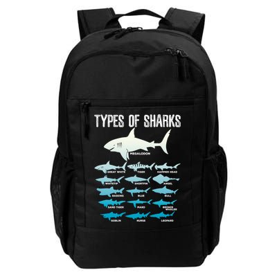 Types Of Sharks Marine Biologist 16 Shark Lovers Gift Backpack