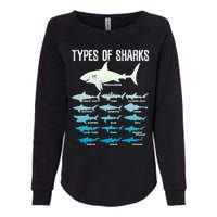 Types Of Sharks Marine Biologist 16 Shark Lovers Gift Womens California Wash Sweatshirt