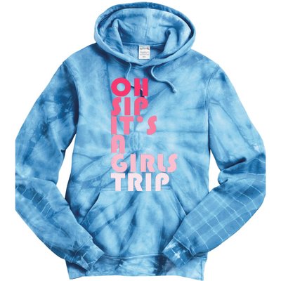 Trip Oh Sip It's A Trip Vacation Group Matching Tie Dye Hoodie