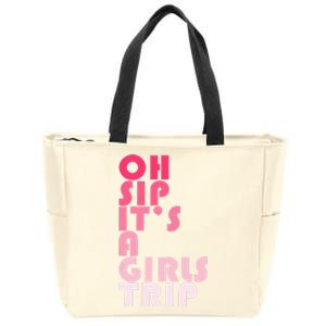 Trip Oh Sip It's A Trip Vacation Group Matching Zip Tote Bag