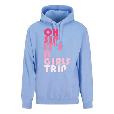 Trip Oh Sip It's A Trip Vacation Group Matching Unisex Surf Hoodie