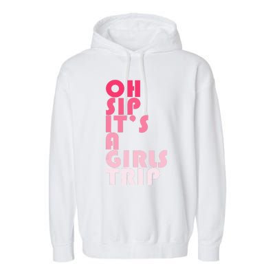 Trip Oh Sip It's A Trip Vacation Group Matching Garment-Dyed Fleece Hoodie