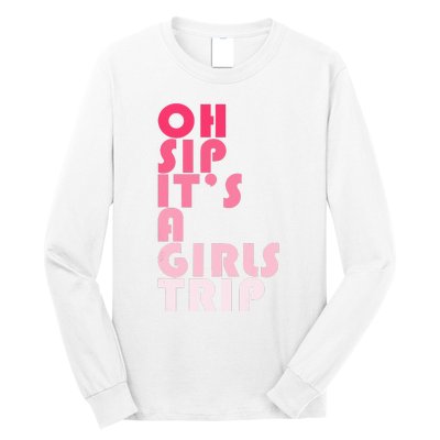 Trip Oh Sip It's A Trip Vacation Group Matching Long Sleeve Shirt