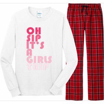 Trip Oh Sip It's A Trip Vacation Group Matching Long Sleeve Pajama Set