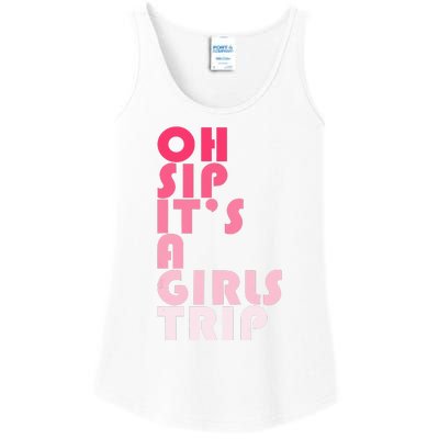 Trip Oh Sip It's A Trip Vacation Group Matching Ladies Essential Tank