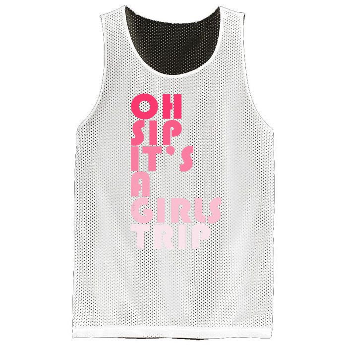 Trip Oh Sip It's A Trip Vacation Group Matching Mesh Reversible Basketball Jersey Tank