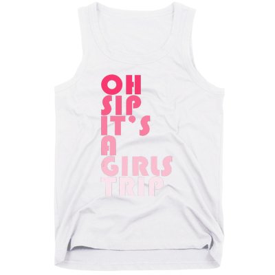 Trip Oh Sip It's A Trip Vacation Group Matching Tank Top