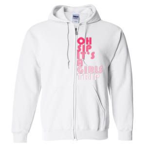 Trip Oh Sip It's A Trip Vacation Group Matching Full Zip Hoodie