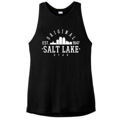 The Original Salt Lake City Utah 1847 Ladies PosiCharge Tri-Blend Wicking Tank